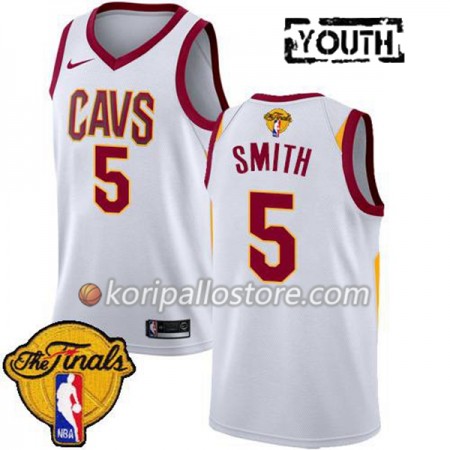 Cleveland Cavaliers J.R. Smith 5 2018 NBA Finals Patch Nike Valkoinen Lasten Pelipaidat Swingman